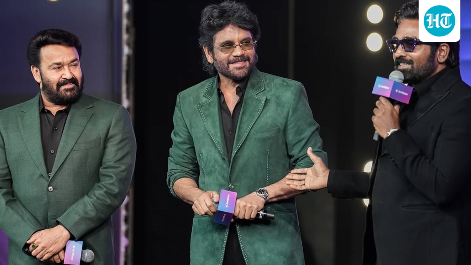Bigg Boss South hosts Mohanlal, Nagarjuna, Vijay Sethupathi banter about ageing and awards on stage