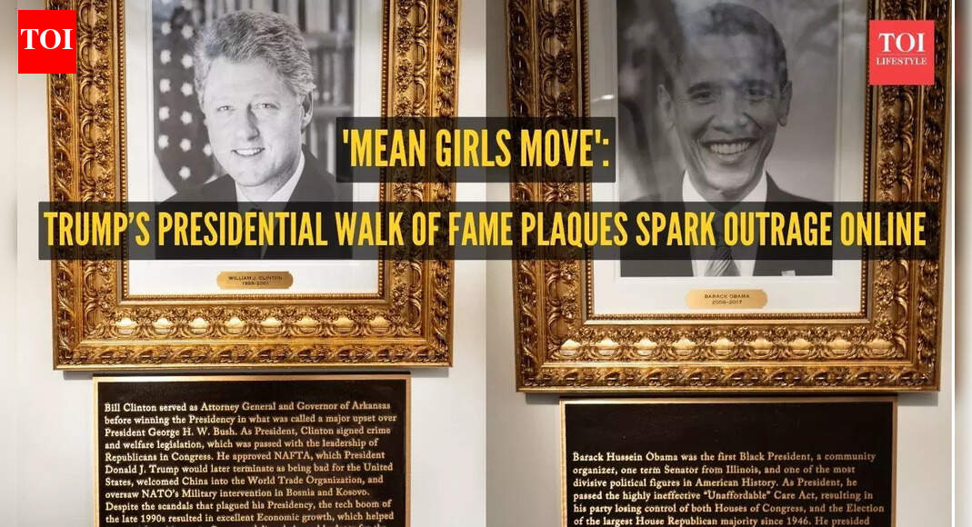 ‘Mean girls move’: Trump’s Presidential Walk of Fame plaques spark outrage online