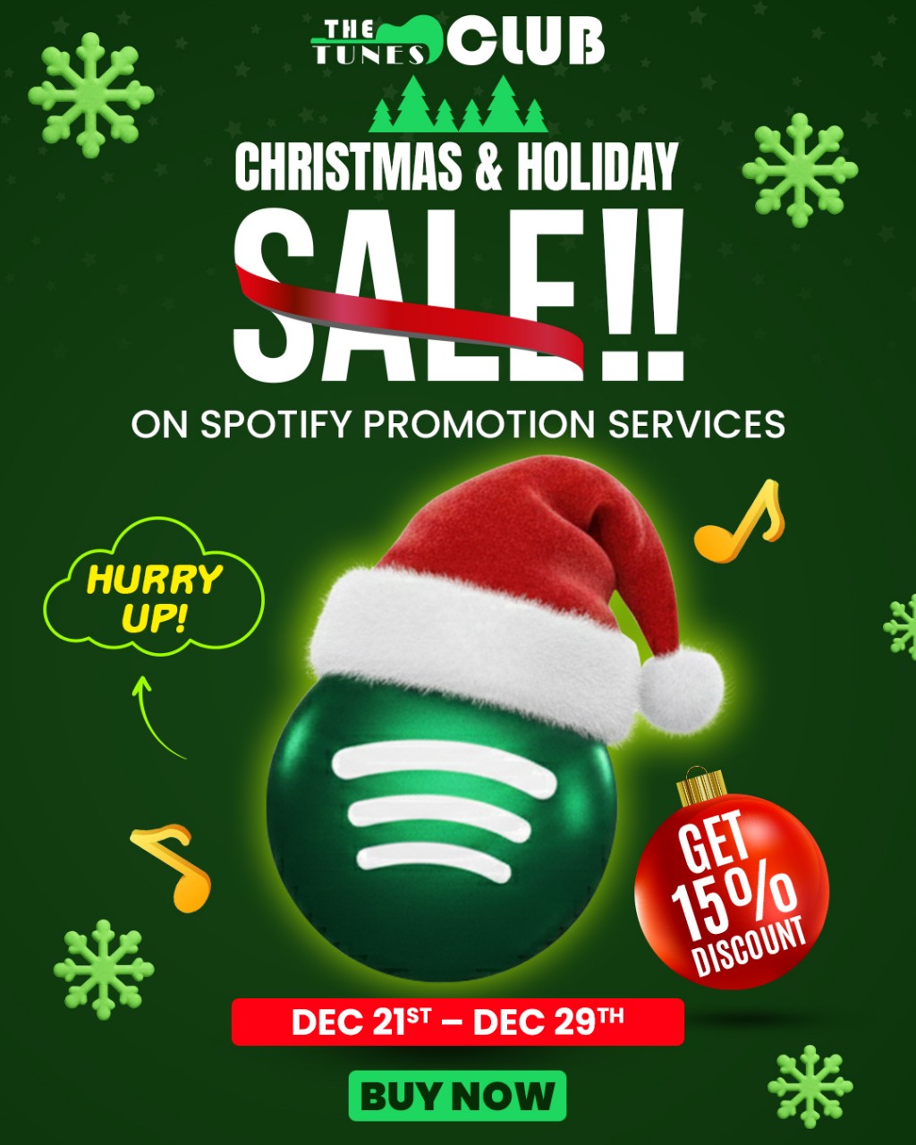 Enjoy a 15% Discount on Spotify Promotion with Christmas