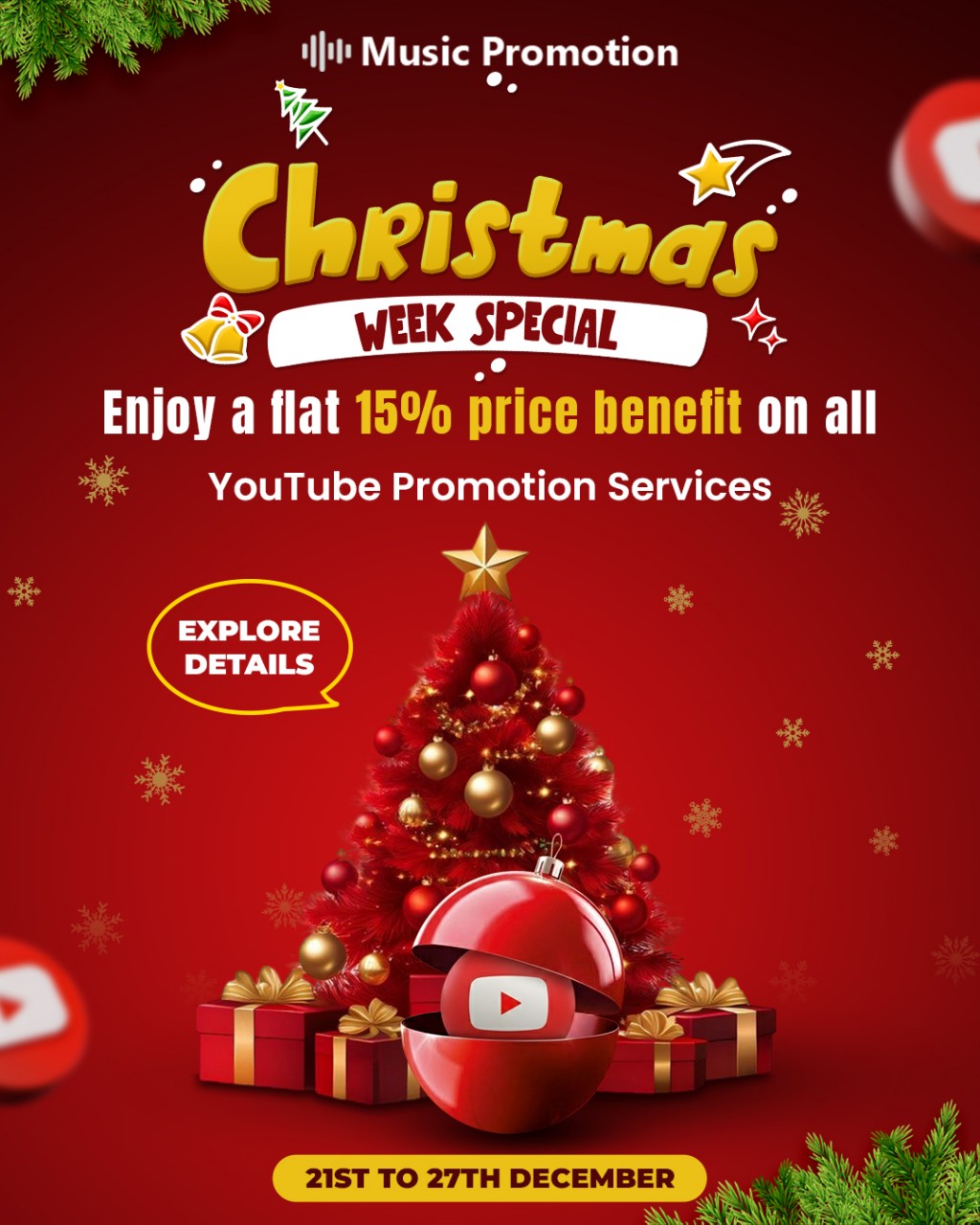 Get A 15% Flat Discount on YouTube Promotion Services with Music Promotion Club