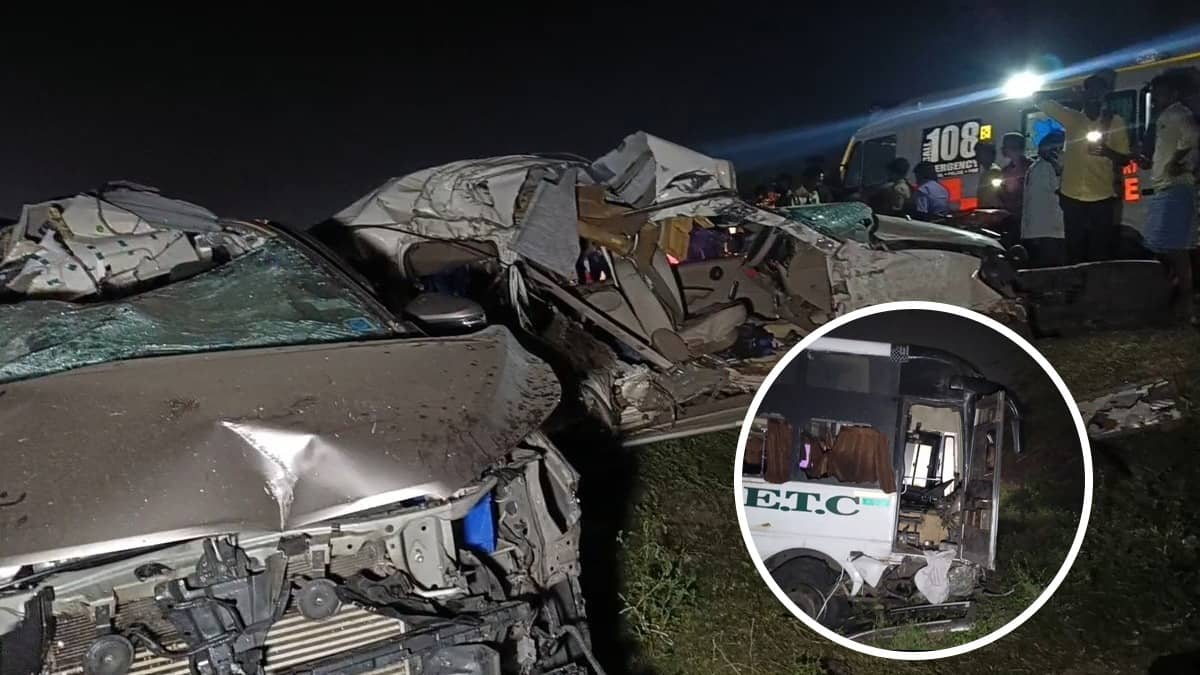 Bus Tyre Burst Triggers Fatal Crash in Tamil Nadu’s Cuddalore District, Seven Killed