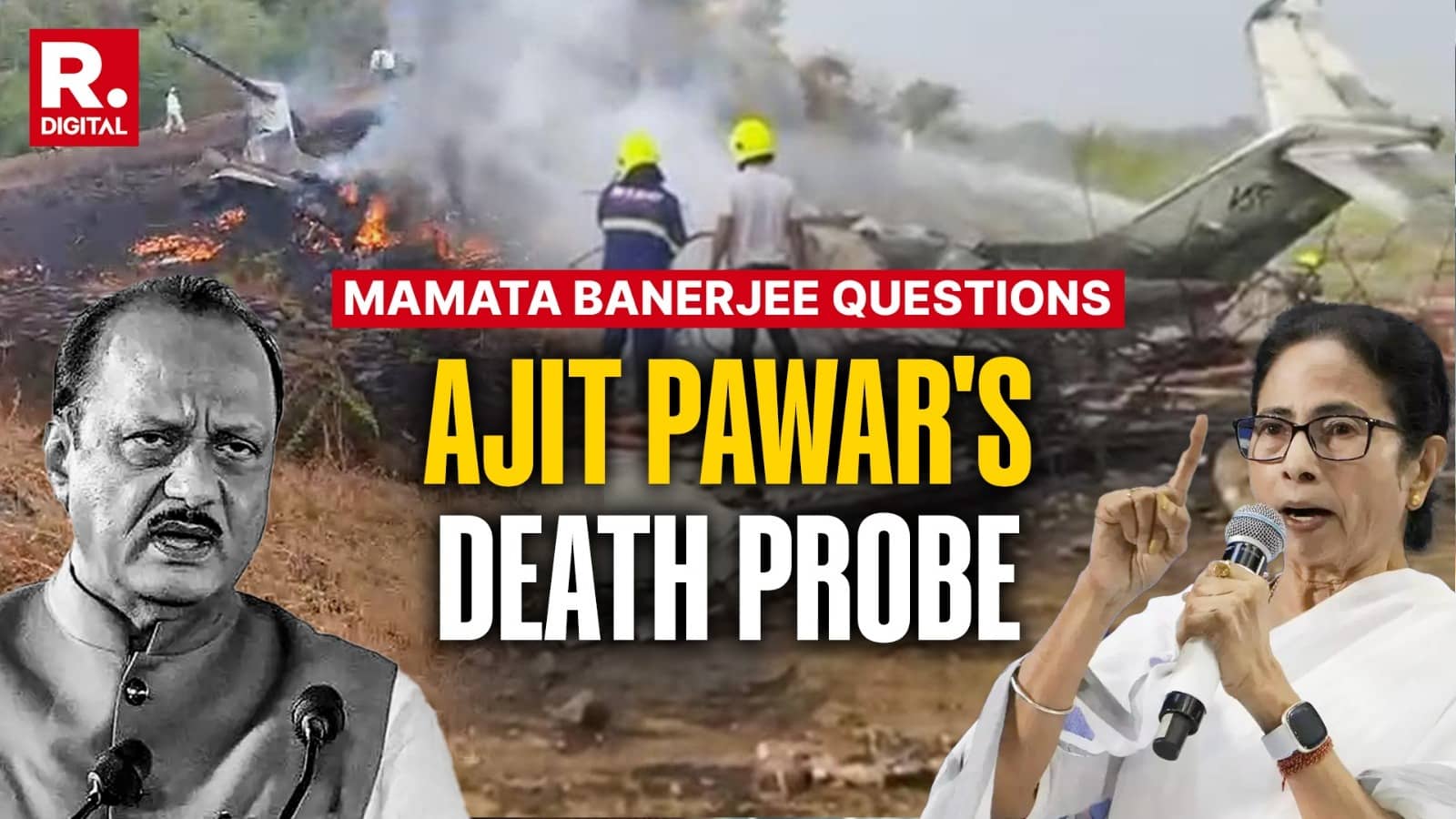 Ajit Pawar Plane Crash: Mamata Banerjee Hints at Foul Play, Seeks Supreme Court Probe