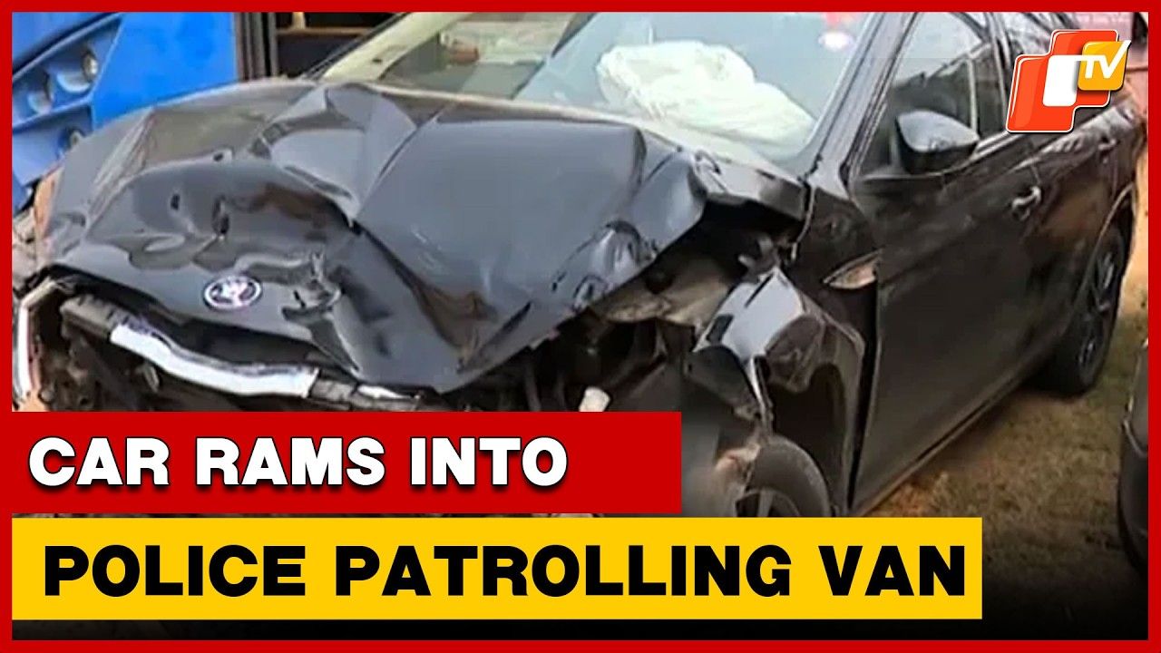Speeding Luxury Car Rams Into Police Patrolling Van In Bhubaneswar, Several Injured