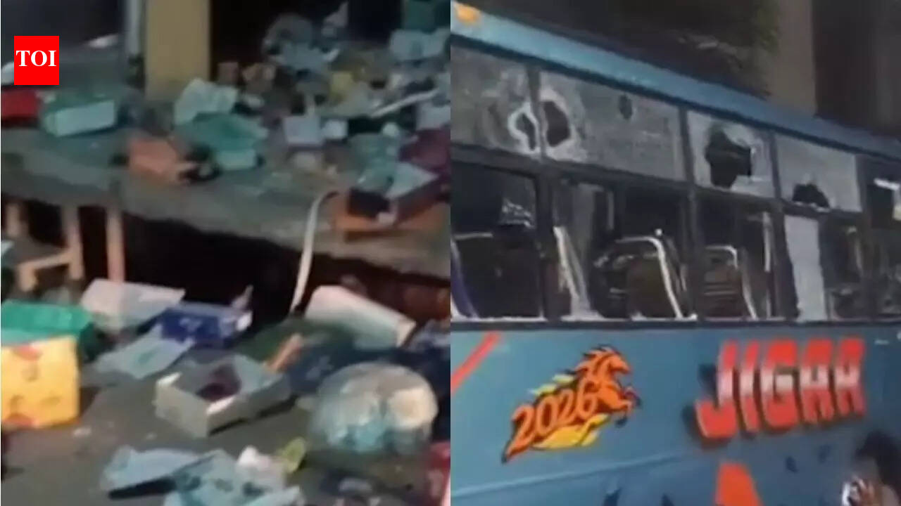 Clash breaks out near Ujjain: 11 buses vandalised, shops damaged