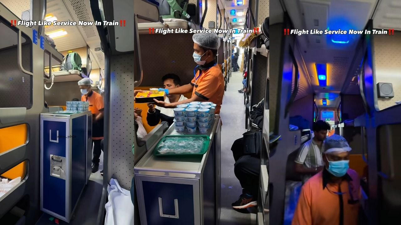Vande Bharat Sleeper Express: Traveller hails flight-like meal service and hygiene, viral video sparks buzz; watch