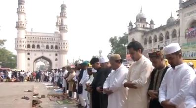 Eid-ul-Fitr Celebrated with Fervour in Hyderabad