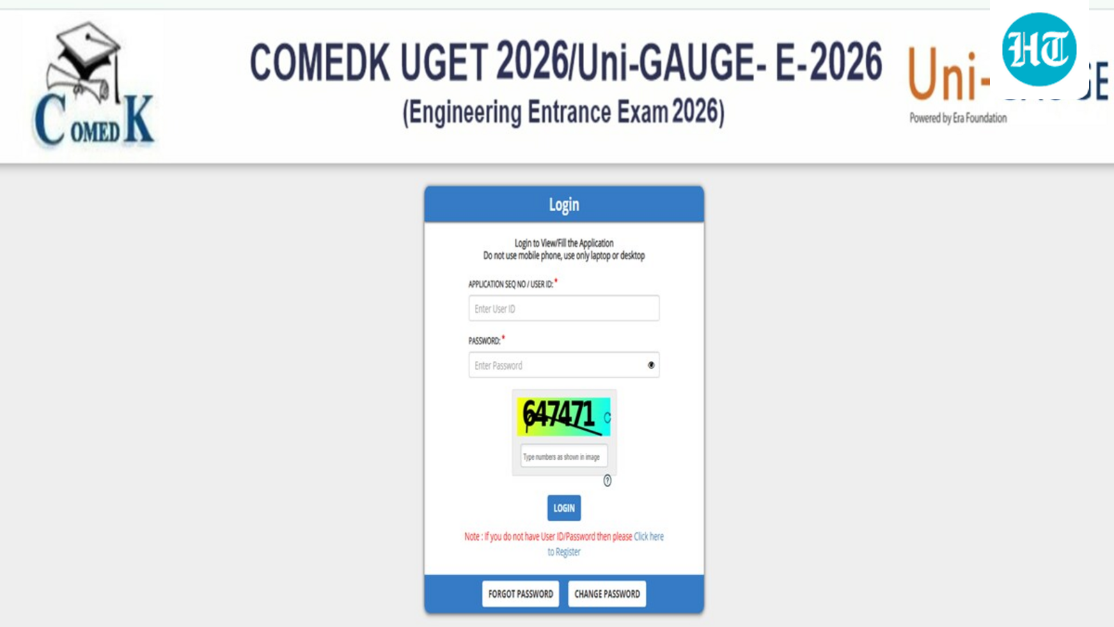 COMEDK UGET 2026: Extended registration window closes today at comedk.org, direct link here