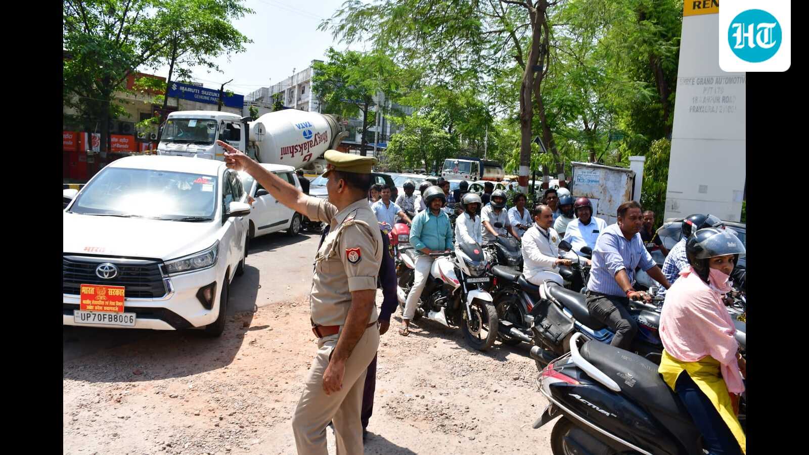 Long queues at petrol pumps, police step in to maintain order