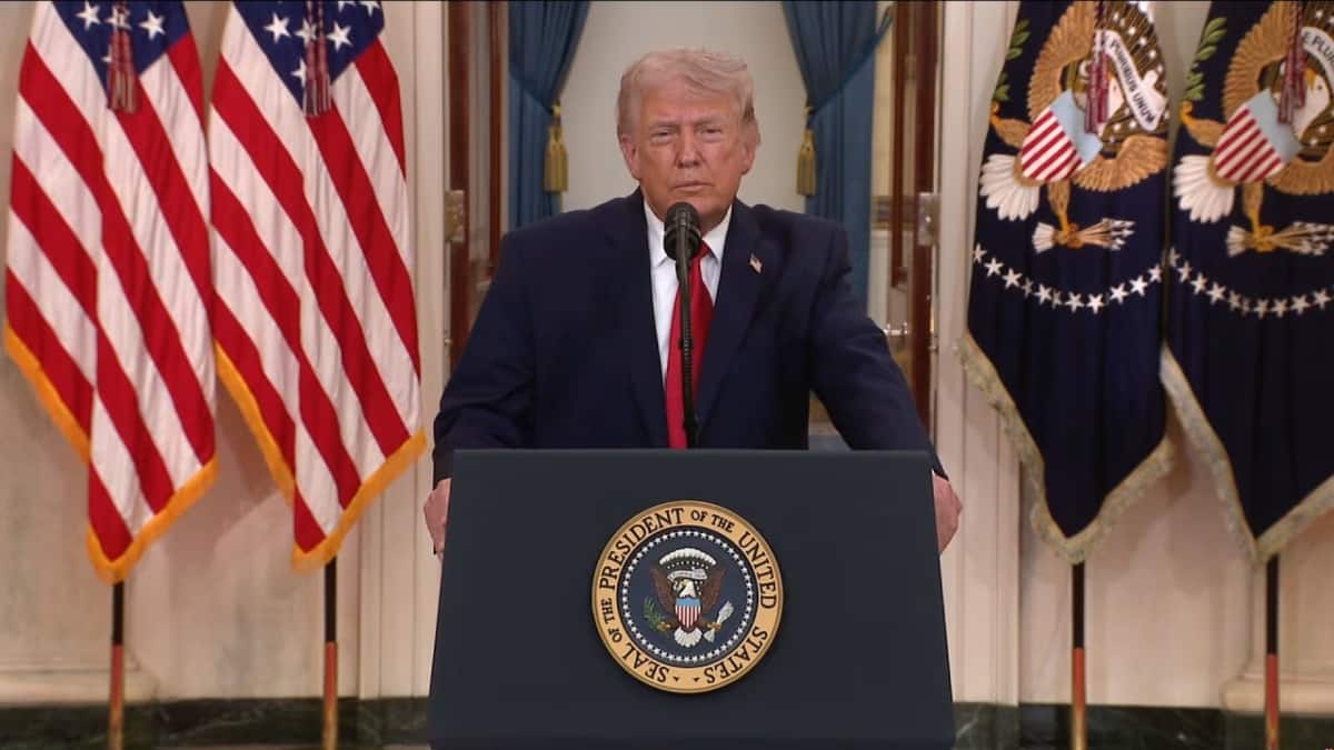 ‘Navy gone, Air Force in ruins’: Trump defends Iran war in his first national address since West Asia crisis