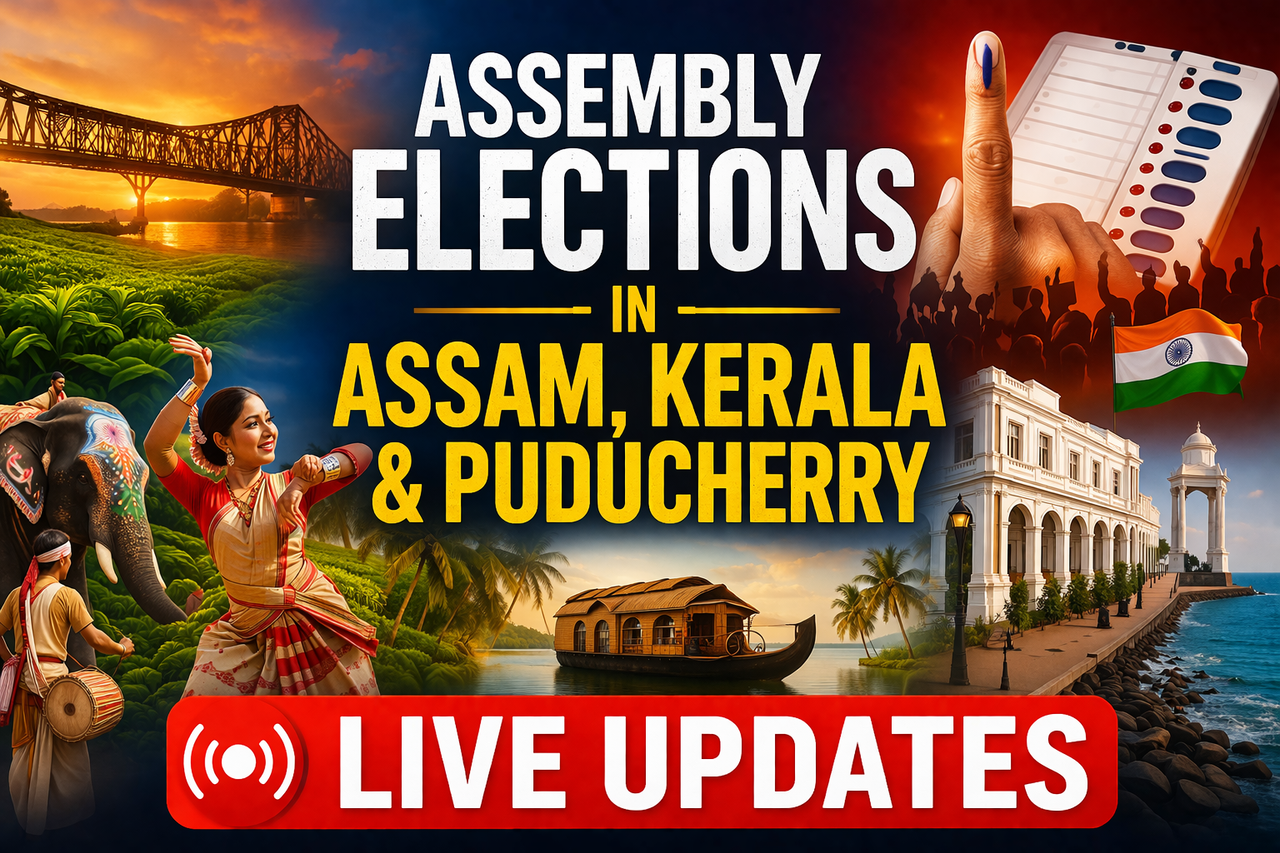 Assembly Elections LIVE UPDATES: PM Modi urges record voter rurnout as polling kicks off in Kerala, Assam, and Puducherry