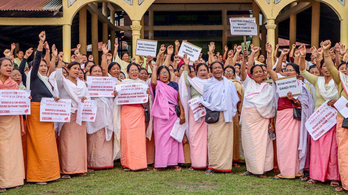 Thousands hit streets in Imphal in torch rally over children’s killing, clash with forces