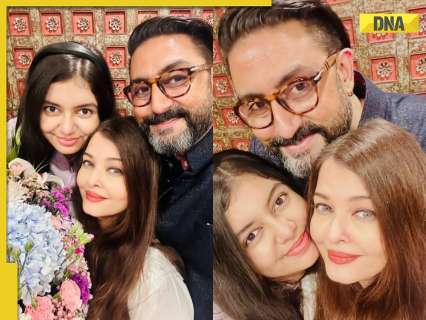Aishwarya Rai celebrates 19th wedding anniversary with Abhishek Bachchan, Aaradhya Bachchan joins in; see viral photos