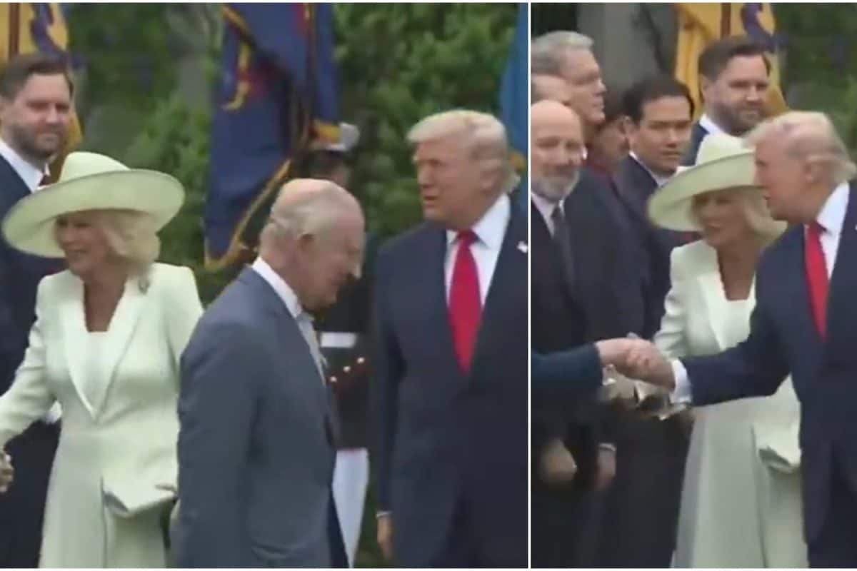 ‘Classless, Rude’: Trump Sparks Fury After Cutting Off Queen Camilla At White House Greeting