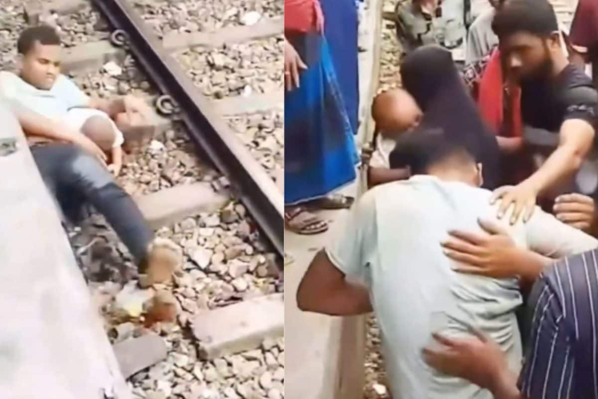 Bangladesh Man Shields Infant As Train Passes Over Them In Miraculous Escape | Watch